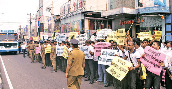 Protest on tax in Sri Lanka