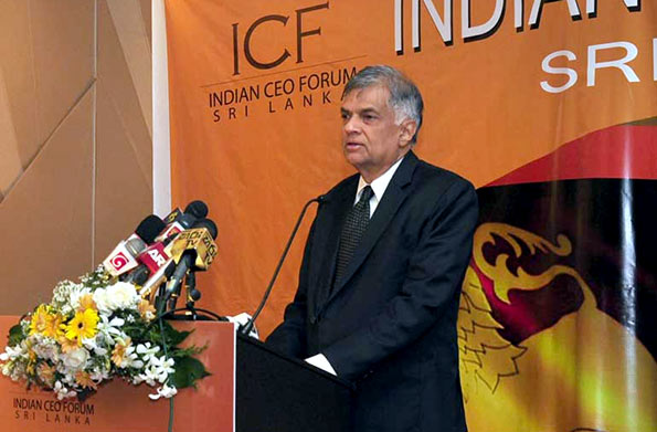 Ranil Wickremasinghe at Indian CEO forum