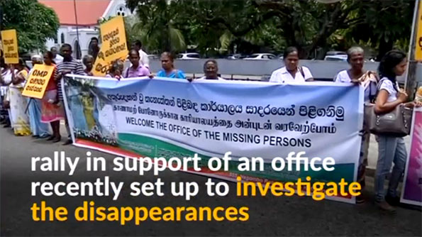 Rally to support missing persons office in Sri Lanka