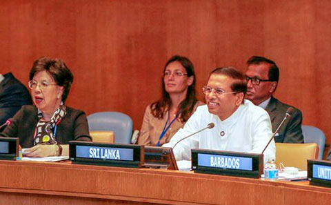 Sri Lanka President Maithripala Sirisena at UNGA