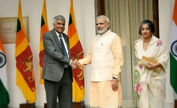 Sri Lanka Prime Minister Ranil Wickremesinghe meets India Prime Minister Narendra Modi