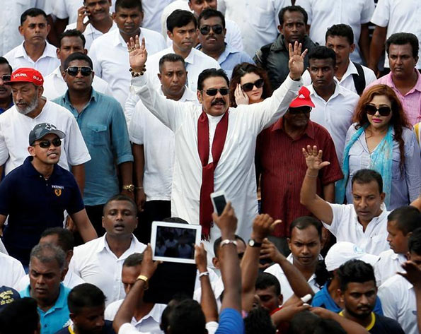 Sri Lanka's former president Mahinda Rajapaksa