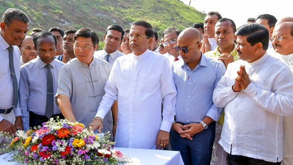 Sri Lanka President Maithripala Sirisena at Moragahakanda