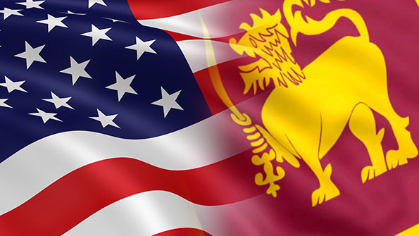 United States and Sri Lanka flags