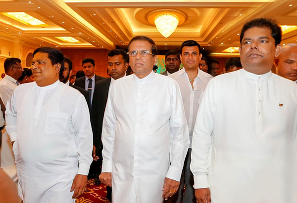 Sri Lanka President Maithripala Sirisena at the ceremony to inaugurate the right to information act