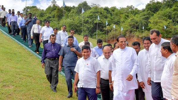 Sri Lanka President Maithripala Sirisena at Welamitiyawa vidyalaya in Galewela