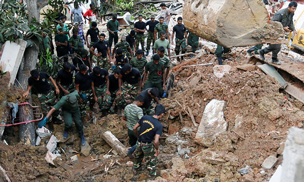 Meethotamulla garbage dump collapsed and rescue operation