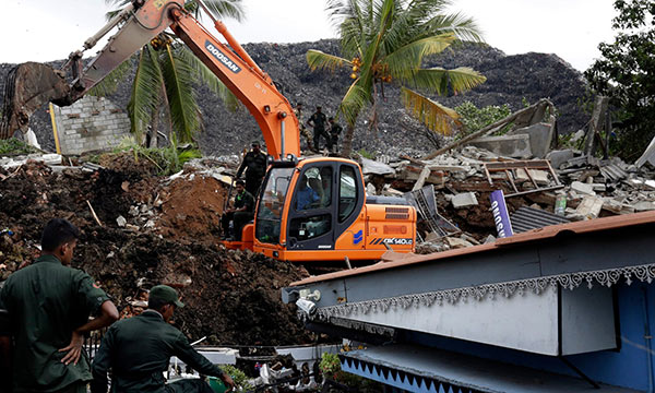 Meethotamulla garbage dump collapsed and rescue operation