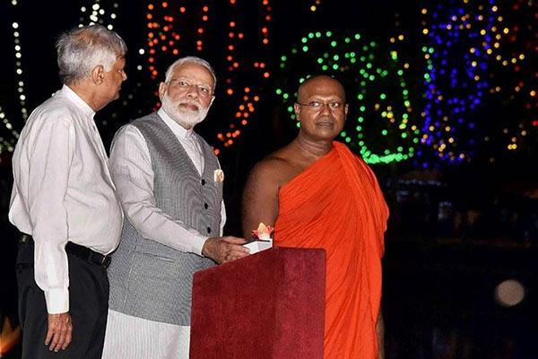 India Prime Minister Narendra Modi in Sri Lanka visit for Vesak