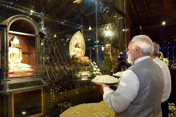 India Prime Minister Narendra Modi in Sri Lanka visit for Vesak