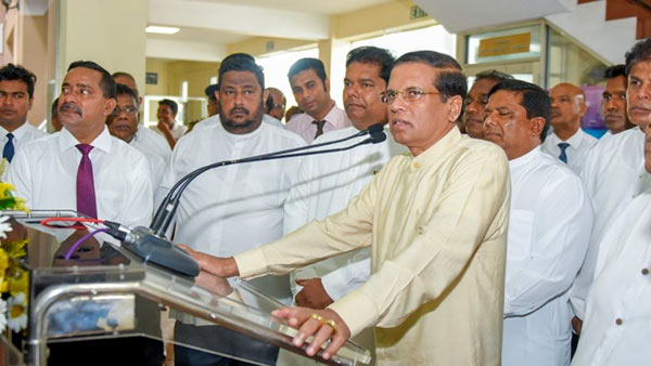 Sri Lanka President on flood disaster management meeting