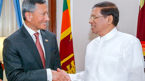 Singaporean Minister for Foreign Affairs, Dr Vivian Balakrishnan has met Sri Lanka President Maithripala Sirisena