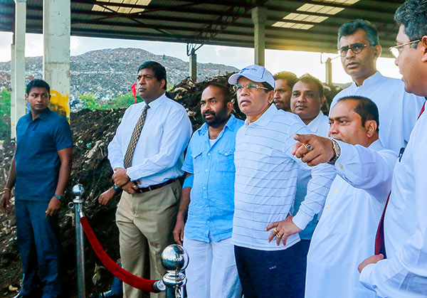 President Maithripala Sirisena at Karadiyana Waste Management Project