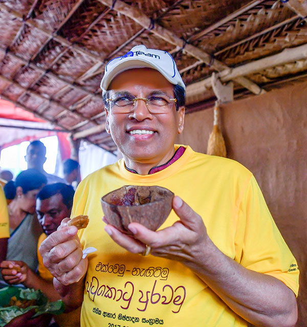 Sri Lanka President Maithripala Sirisena at National food production battle