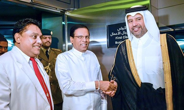 Sri Lanka President Maithripala Sirisena in Qatar