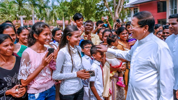 Sri Lanka President Maithripala Sirisena is at Nikaveratiya