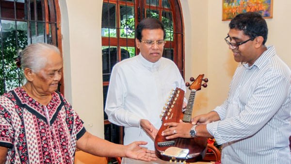 Sri Lanka President Maithripala Sirisena has met Vimala Amaradewa and Ranjan Amaradeva