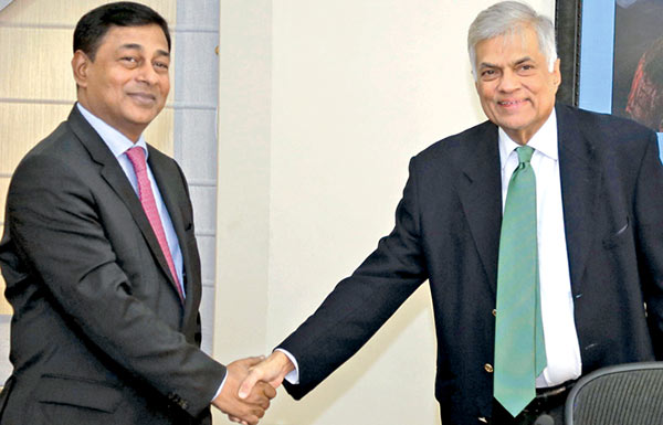 M Shahidul Islam with Ranil Wickramasinghe