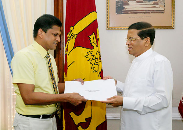 Nimal Lansa with President Maithripala Sirisena