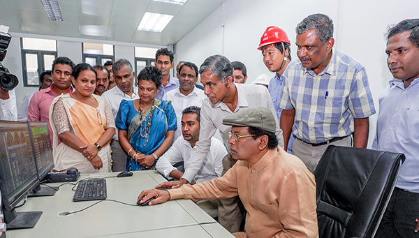 Sri Lanka President Maithripala Sirisena at Moragahakanda