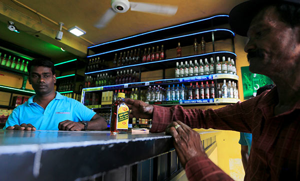 Alcohol shop in Sri Lanka