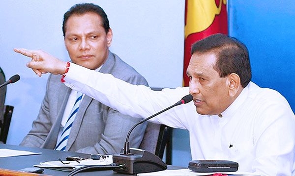 Rajitha Senaratne with Dayasiri Jayasekara