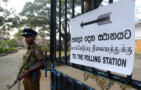 Polling station in Sri Lanka