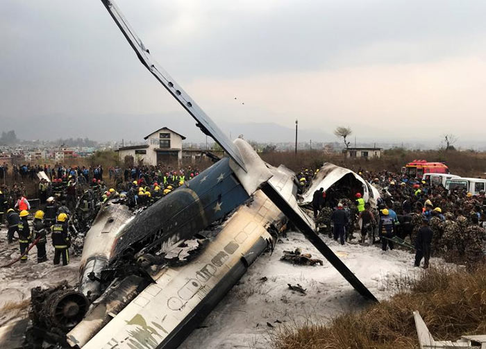 Bangladeshi plane crashes in Nepal