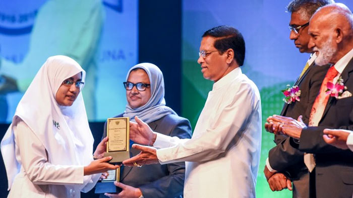 Sri Lanka President Maithripala Sirisena addressing the 100th Anniversary Celebration of the Fathima Muslim Ladies College