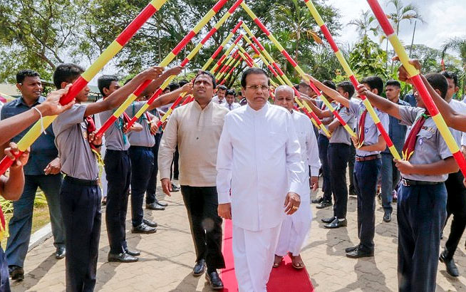 Sri Lanka President Maithripala Sirisena at Polonnaruwa Royal college