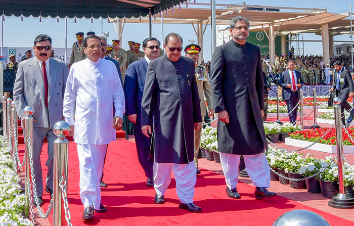 Sri Lanka President Maithripala Sirisena at the Pakistan republic day celebrations