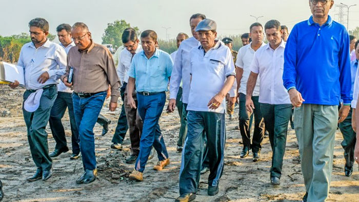 Sri Lanka President Maithripala Sirisena in Muthurajawela