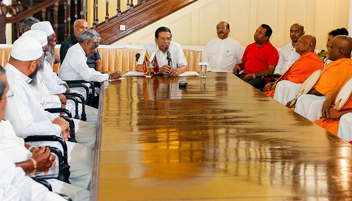 Sri Lanka President Maithripala Sirisena is in Kandy