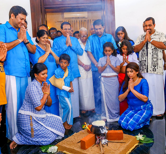 New Year celebration by Sri Lanka President Maithripala Sirisena