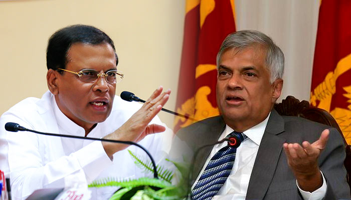 Sri Lanka President Maithripala Sirisena and Prime Minister Ranil Wickremasinghe