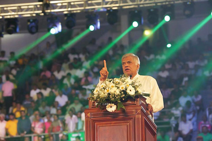 Ranil Wickremasinghe at UNP May day rally