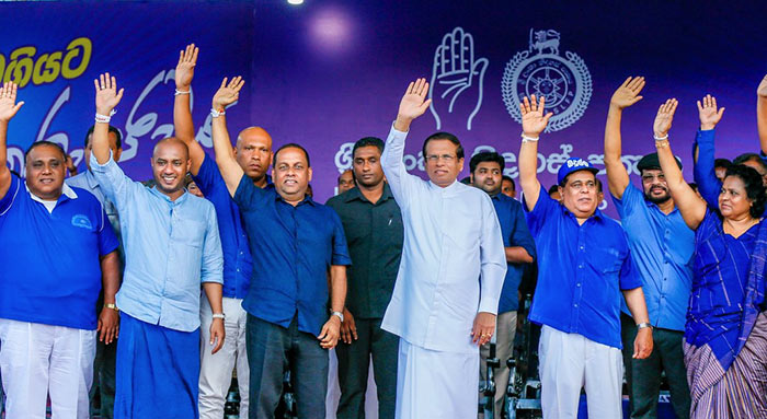 Sri Lanka President Maithripala Sirisena at May day rally