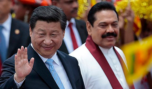 Chinese President Xi Jinping and Former Sri Lanka President Mahinda Rajapaksa