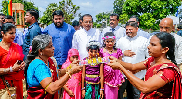 Sri Lanka President Maithripala Sirisena in Kilinochchi