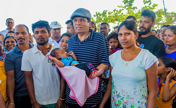 Sri Lanka President Maithripala Sirisena in Polonnaruwa