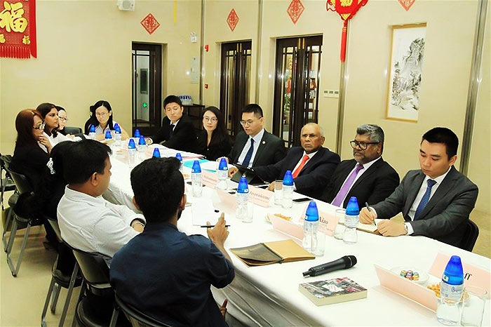 media briefing held at the Chinese Embassy in Colombo, Sri Lanka