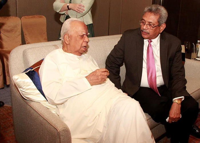 R. Sampanthan with Gotabaya Rajapaksa