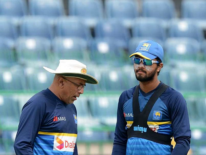 Sri Lanka cricket captain Dinesh Chandimal and coach Chandika Hathurusinghe