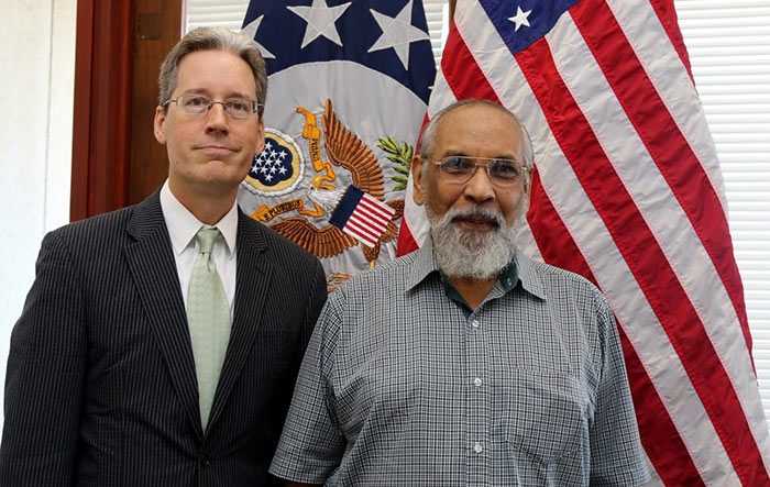 Robert Hilton with CV Wigneswaran