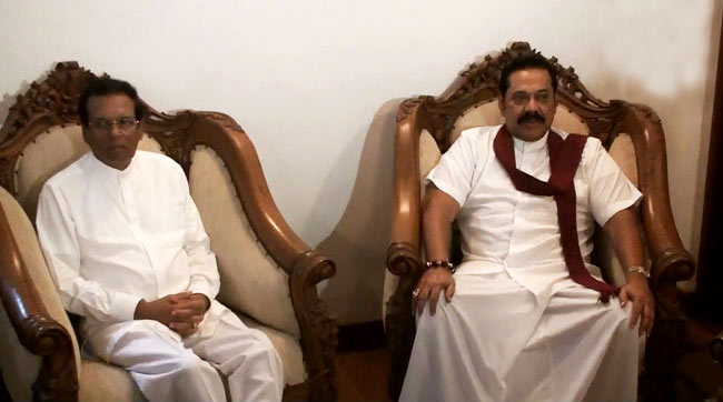 Sri Lanka President Maithripala Sirisena paid last respects to late Chandra Rajapaksa