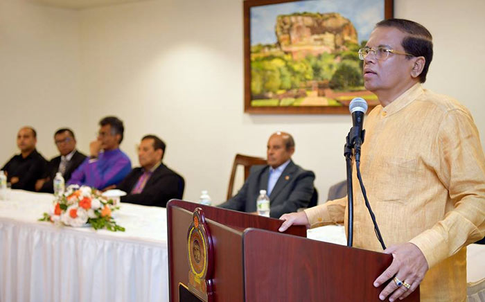 Sri Lanka President Maithripala Sirisena in New York