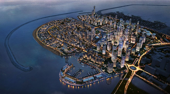 Port city development in Colombo Sri Lanka