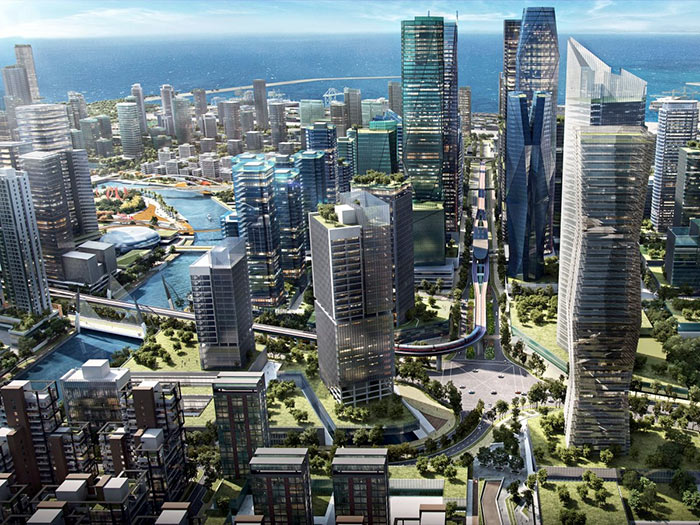 Port city development in Colombo Sri Lanka