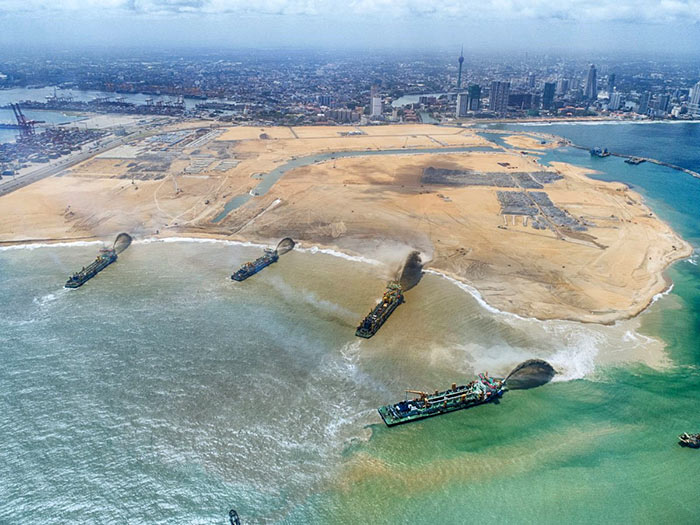 Port city development in Colombo Sri Lanka