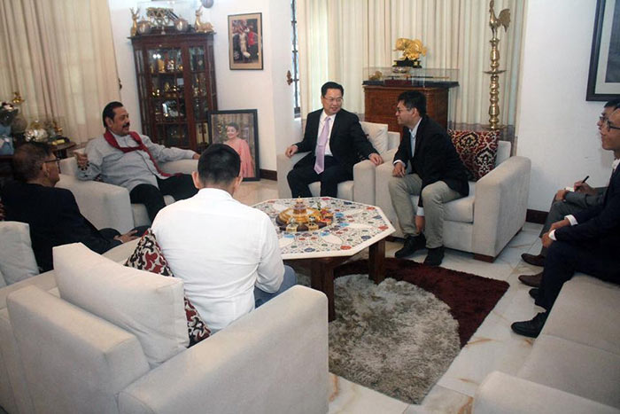 Ambassador of China in Sri Lanka Cheng Xueyuan has met Sri Lanka Prime Minister Mahinda Rajapaksa